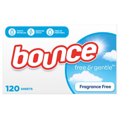 Bounce Fabric Softener Dryer Sheets Free & Gentle - 120 Count - Image 2