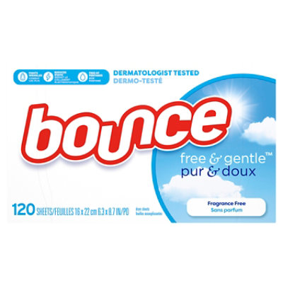 Bounce Fabric Softener Dryer Sheets Free & Gentle - 120 Count - Image 3