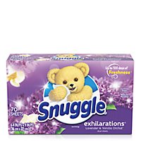 Snuggle Exhilarations Lavender & Vanilla Orchid Fabric Softener Dryer Sheets - 70 Count - Image 1