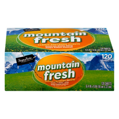 Signature SELECT Fabric Softener Sheets Mountain Fresh Box - 120 Count - Image 4