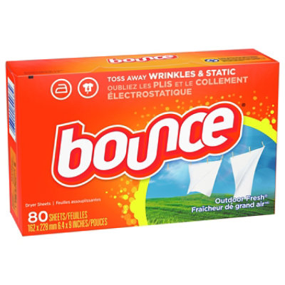 Bounce Fabric Softener Dryer Sheets Outdoor Fresh - 80 Count - Image 2