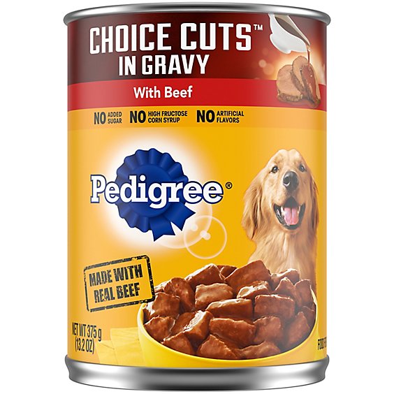 Pedigree Choice Cuts In Gravy Adult Wet Dog Food With Beef - 13.2 Oz