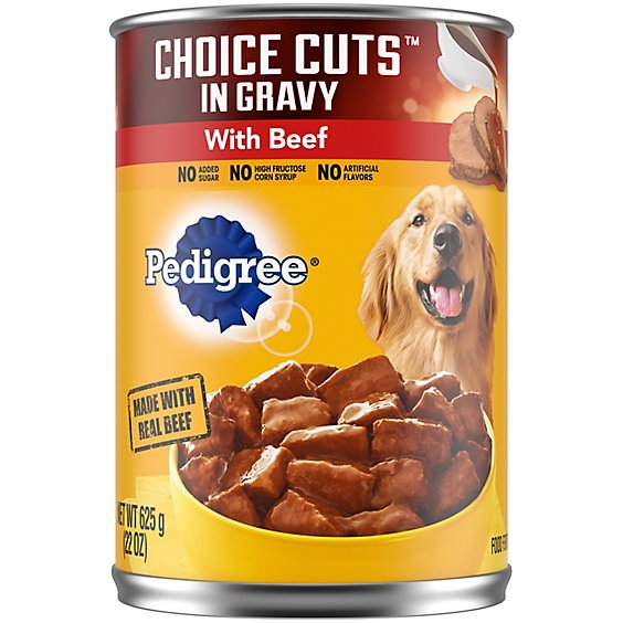 Pedigree Choice Cuts In Gravy Beef Flavor Adult Canned Soft Wet Dog Food - 22 Oz