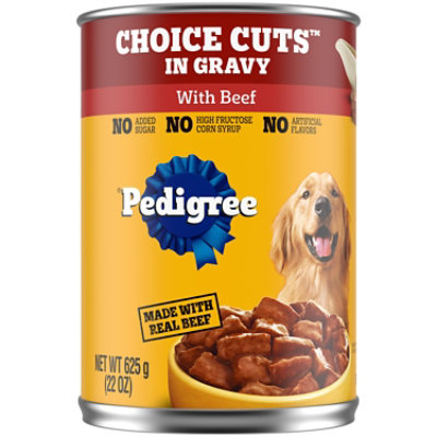 Pedigree Choice Cuts In Gravy Beef Flavor Adult Canned Soft Wet Dog Food - 22 Oz