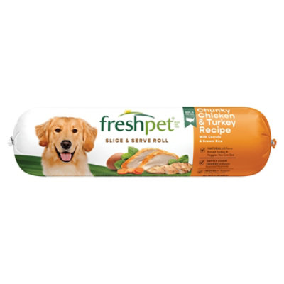 Freshpet Healthy and Natural Dog Food Fresh Chicken and Turkey Roll 1.5 Lb