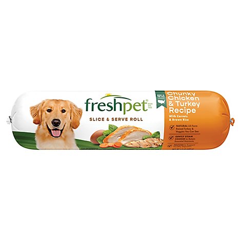 Freshpet Select Dog Food Chunky Chicken & Turkey Recipe Wrapper - 1.5 Lb
