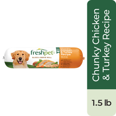 Freshpet Select Dog Food Chunky Chicken & Turkey Recipe Wrapper - 1.5 Lb