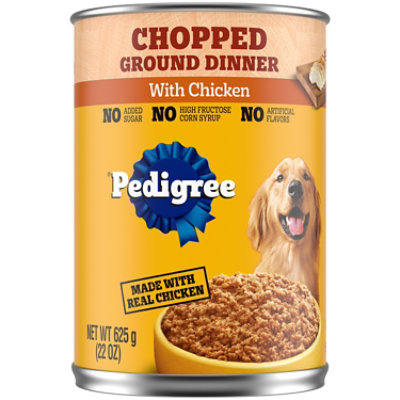 Pedigree Chopped Ground Dinner Chicken Flavor Adult Canned Soft Wet Dog Food - 22 Oz - Image 1