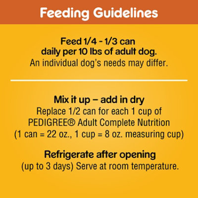 Pedigree Chopped Ground Dinner Chicken Flavor Adult Canned Soft Wet Dog Food - 22 Oz - Image 3