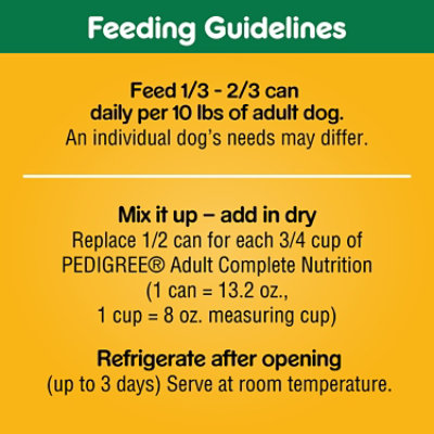 Pedigree Chopped Ground Dinner Turkey & Bacon Flavor Adult Canned Soft Wet Dog Food - 13.2 Oz - Image 3