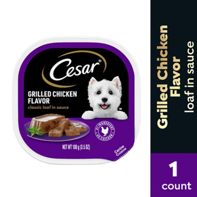 Cesar Classic Loaf In Sauce Grilled Chicken Flavor Soft Wet Dog Food - 3.5 Oz - Image 1