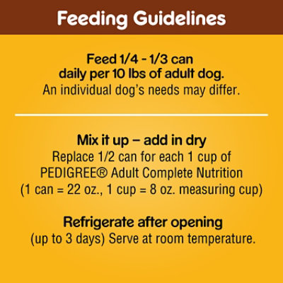 Pedigree Chopped Ground Dinner Beef Bacon & Cheese Flavor Adult Canned Soft Wet Dog Food - 22 Oz - Image 3