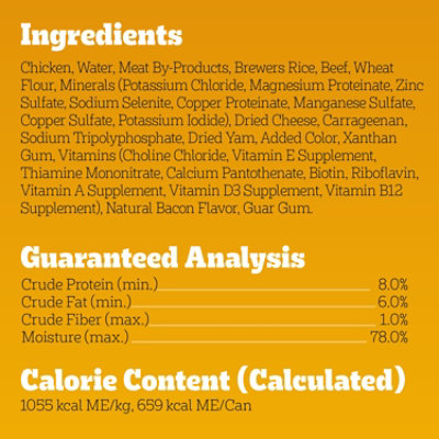 Pedigree Chopped Ground Dinner Beef Bacon & Cheese Flavor Adult Canned Soft Wet Dog Food - 22 Oz - Image 5