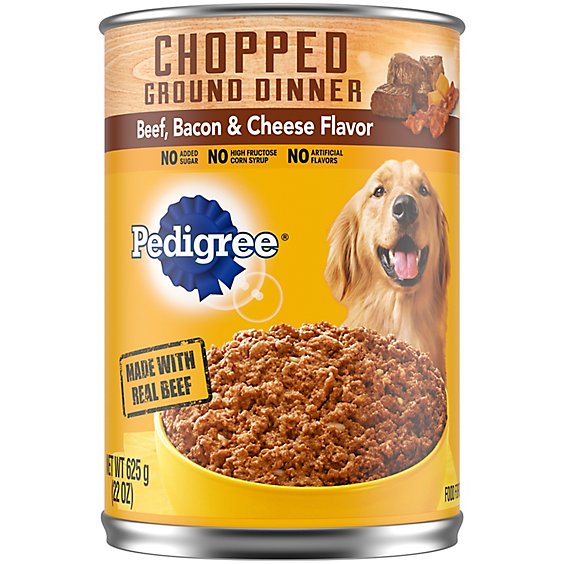 Pedigree Beef Bacon And Cheese Wet Dog Food - 22 Oz