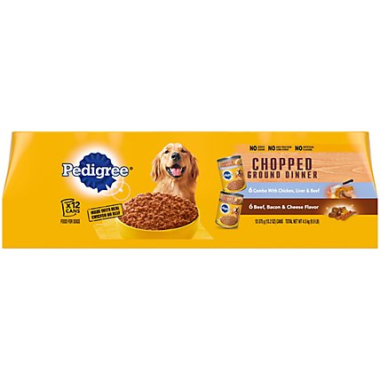 Pedigree Chicken Liver And Beef Bacon And Cheese Wet Dog Food - 13.2 Oz