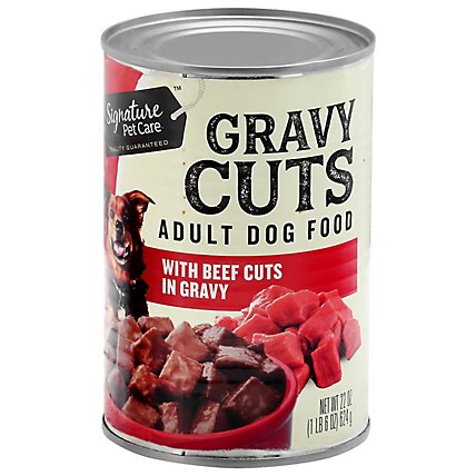 Signature Pet Care Dog Food Gravy Cuts Adult With Beef Cuts In Gravy Can - 22 Oz - Image 3