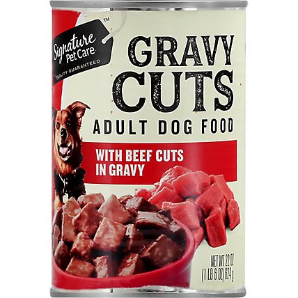 Signature Pet Care Dog Food Gravy Cuts Adult With Beef Cuts In Gravy Can - 22 Oz - Image 2