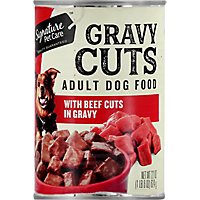 Signature Pet Care Dog Food Gravy Cuts Adult With Beef Cuts In Gravy Can - 22 Oz - Image 2
