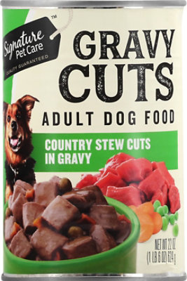 Signature Pet Care Dog Food Gravy Cuts Adult Country Stew Cuts In Gravy Can - 22 Oz - Image 2