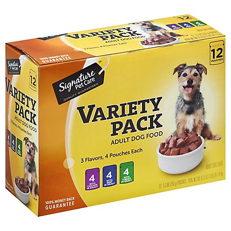 Signature Pet Care Dog Food Adult Variety Pack Box - 12-5.3 Oz