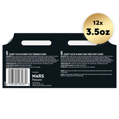 Cesar Filet Mignon And New York Strip Flavors Adult Wet Dog Food Variety Pack - 12-3.5 Oz - Image 3