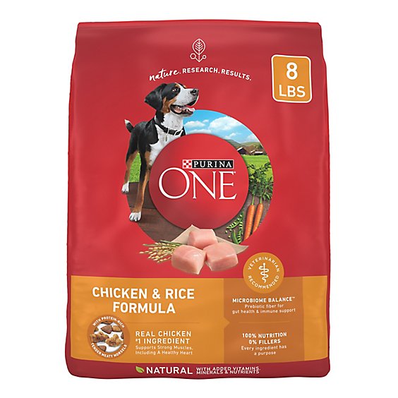 Purina ONE Smartblend Natural Chicken & Rice Dry Dog Food - 8 Lbs