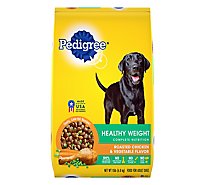 Pedigree Dog Food Dry For Adult Healthy Weight Roasted Chicken & Vegetable - 15 Lb