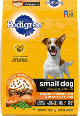 PEDIGREE Dog Food Dry For Small Dog Nutrition Roasted Chicken Rice & Vegetable Bag - 15.9 Lb - Image 2