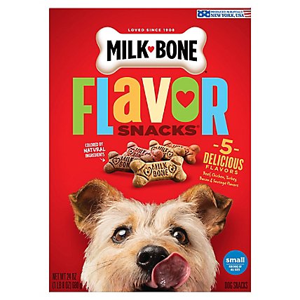 Milk-Bone Flavor Snacks Dog Snacks For All Sizes Small 5 Meaty Flavors Box - 24 Oz - Image 1