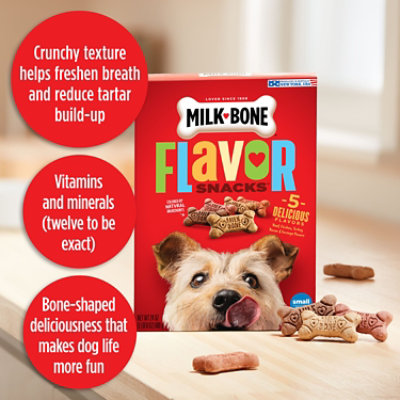 Milk-Bone Flavor Snacks Dog Snacks For All Sizes Small 5 Meaty Flavors Box - 24 Oz - Image 2