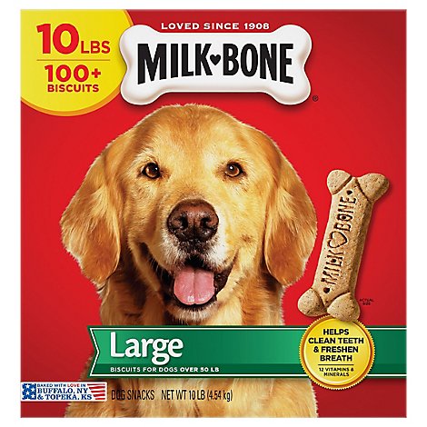 Milk-Bone Dog Snacks Biscuits Large Value Size Box - 10 Lb
