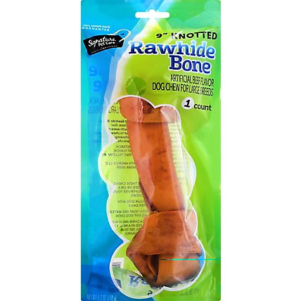 Signature Pet Care Dog Treat Rawhide Bone Knotted Beef Basted - Each - Image 2
