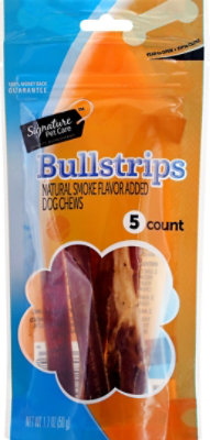 Signature Pet Care Dog Treat Natural Bullstrips 6 Inch - 5 Count - Image 2