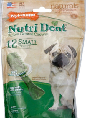 Nylabone Nutri Dent Dog Treat Dental Chews Small Bag 12 Count - 5.9 Oz - Image 2