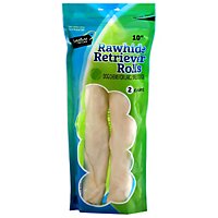 Signature Pet Care Dog Treat Natural Rawhide Retriever Rolls 10 Inch - 2 Count - Image 3