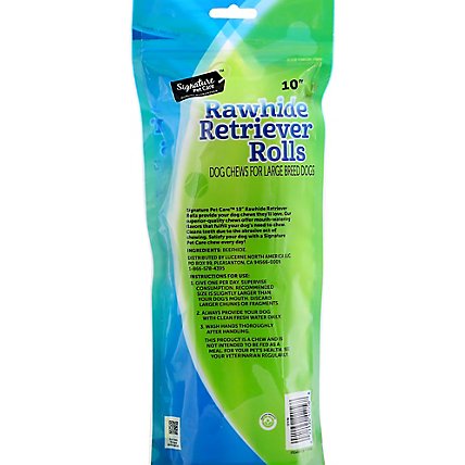 Signature Pet Care Dog Treat Natural Rawhide Retriever Rolls 10 Inch - 2 Count - Image 5