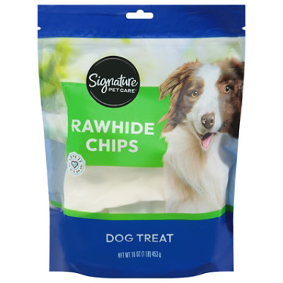 Signature Pet Care Dog Treat Natural Rawhide Chips - 16 Oz - Image 3