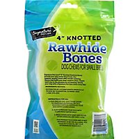 Signature Pet Care Dog Treat Natural Rawhide Bones Knotted 4 Inch - 4 Count - Image 5