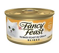 Fancy Feast Cat Food Wet Turkey Sliced - 3 Oz