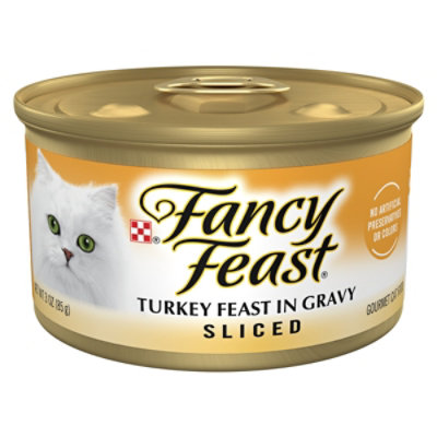 Fancy Feast Cat Food Wet Turkey Sliced - 3 Oz