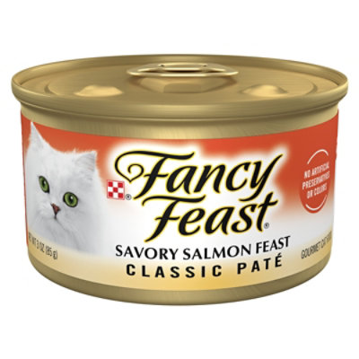 Purina Fancy Feast Savory Salmon Cat Wet Food 3 Oz andronicos