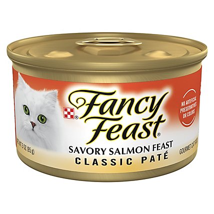 Fancy Feast Savory Salmon Pate Wet Cat Food - 3 Oz - Image 1
