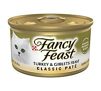 Fancy Feast Cat Food Wet Turkey & Giblets Pate - 3 Oz