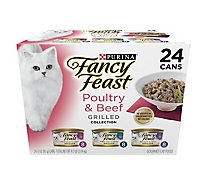 Fancy Feast Cat Food Wet Grilled Collection Poultry & Beef - 24-3 Oz