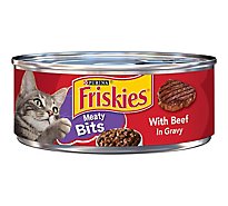 Friskies Cat Food Wet Meaty Bits Beef - 5.5 Oz