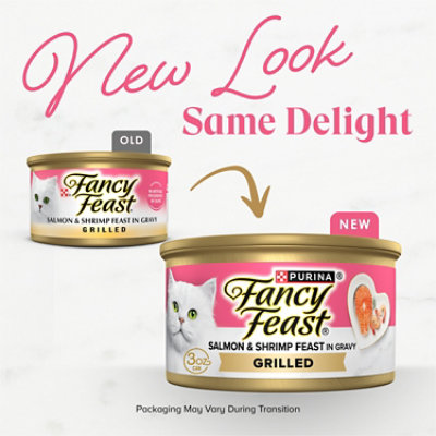 Purina Fancy Feast Grilled Wet Cat Salmon and Shrimp Feast in Gravy - 3 Oz - Image 2