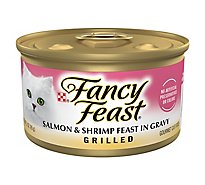 Fancy Feast Cat Food Wet Grilled Salmon & Shrimp - 3 Oz