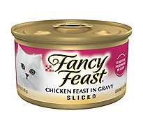 Fancy Feast Cat Food Wet Chicken In Gravy Sliced - 3 Oz