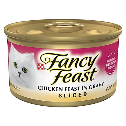 Fancy Feast Cat Food Wet Chicken In Gravy Sliced - 3 Oz - Image 1