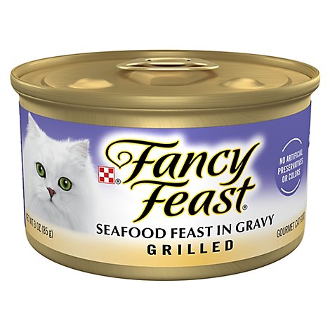 Fancy Feast Cat Food Wet Grilled Seafood - 3 Oz